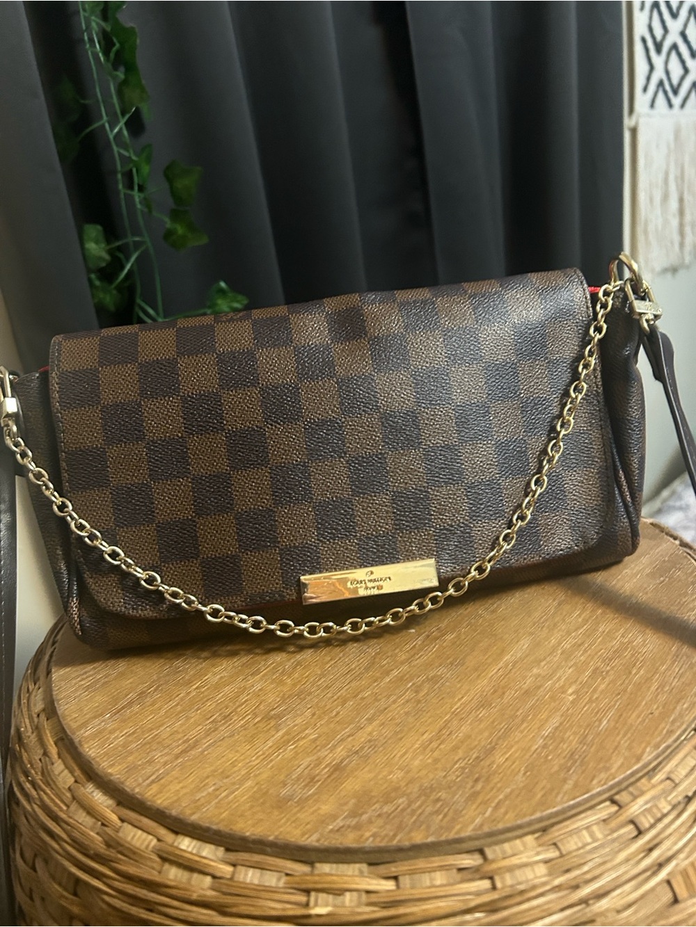 Louis Vuitton Brown Damier Chain Flap Crossbody Bag